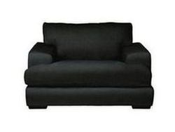 Salvatore Leather Cuddle Chair - Black